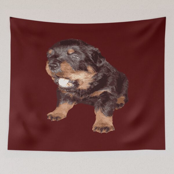 Item preview, Rottweiler Puppy with Shocked Open Mouth Expression  designed and sold by taiche.