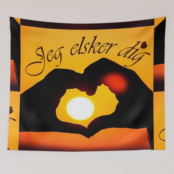 Item preview, Jeg elsker dig ( I love you in Danish) - Sepia designed and sold by Yamy Morrell Art and Design.