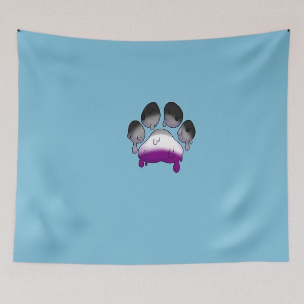 Item preview, Ace Pride Pawprint Sticker designed and sold by JenniferKoner.