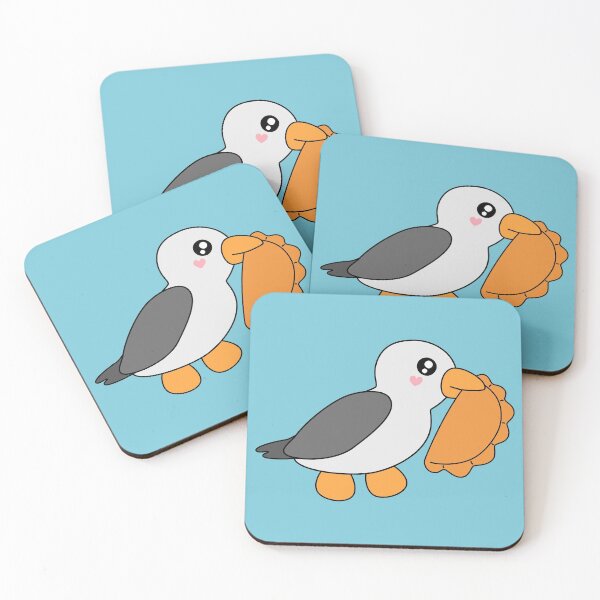 Item preview, Cute Kawaii Seagull Stealing Cornish Pasty British Funny designed and sold by cashewdays.