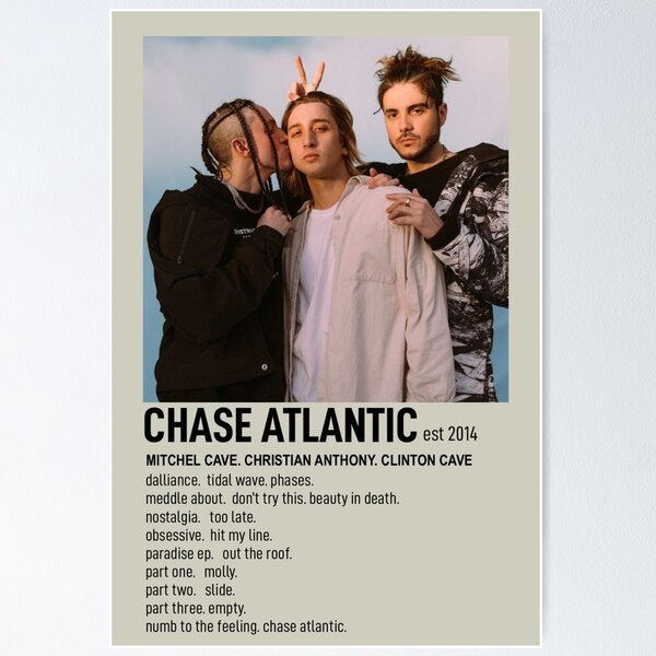 Chase Atlantic Friends Lyrics Poster for Sale by 4amNostalgia