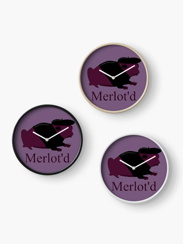 Thumbnail 3 of 4, Clock, Merlot'd designed and sold by RancherToads.