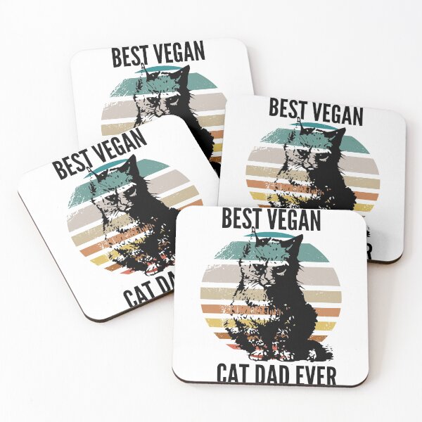 Item preview, Best Vegan Cat Dad Ever- Funny, Unique, Cat Lover, Retro designed and sold by MAEffects.
