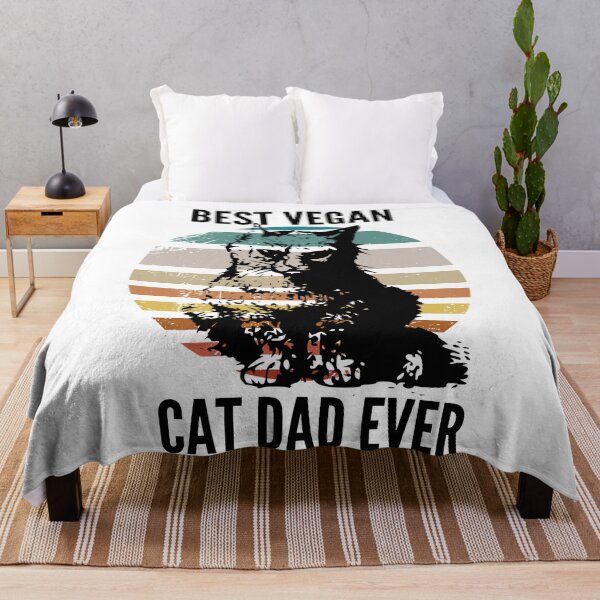 Item preview, Best Vegan Cat Dad Ever- Funny, Unique, Cat Lover, Retro designed and sold by MAEffects.