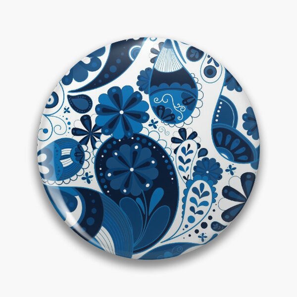 Item preview, Dark Blue Mandala Zentangle Doodles Desigual Inspired designed and sold by DiviaDesigns.