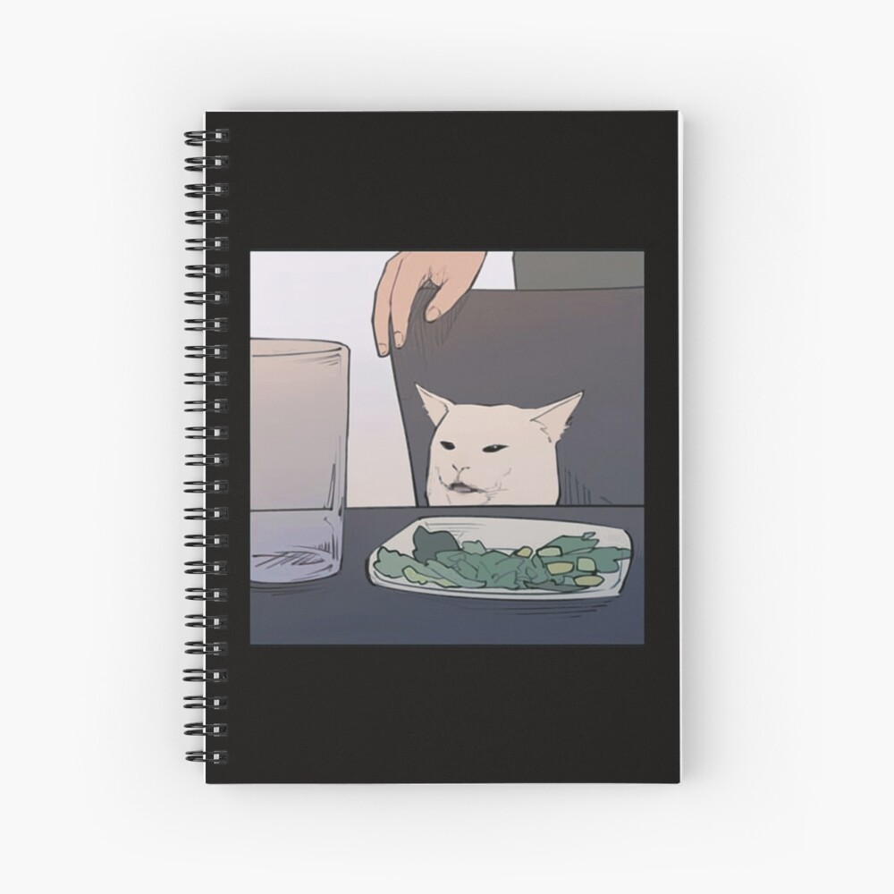 Illustrated The Cat Meme Spiral Notebook By Sidugalery22 Redbubble 