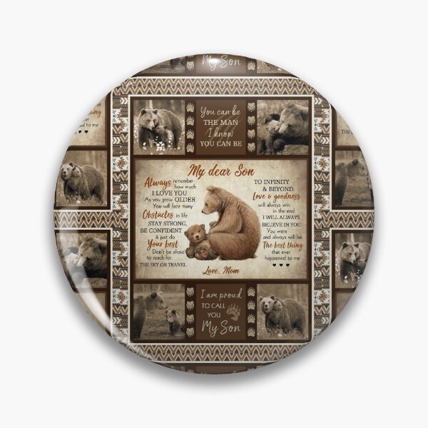 Item preview, Bear Mom Bear Son Blanket Graduation Birthday Family Support Gift Wild Animal Design designed and sold by tuanitus.