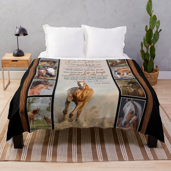 Item preview, Daughter From Mom Blanket Wild Horse Lovers Family Birthday Matching Gift designed and sold by tuanitus.