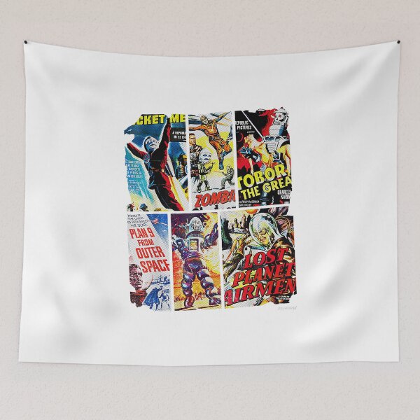 Item preview, Vintage Style Sci Fi Horror Movie Poster Collage designed and sold by Donnageo74.