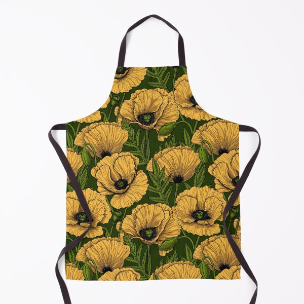 Item preview, Yellow poppy garden onk green designed and sold by Katerina Mitkova Kirilova.
