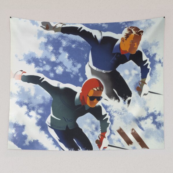 Item preview, Jantzen Vintage Skiing Travel Poster designed and sold by redoARTstore.