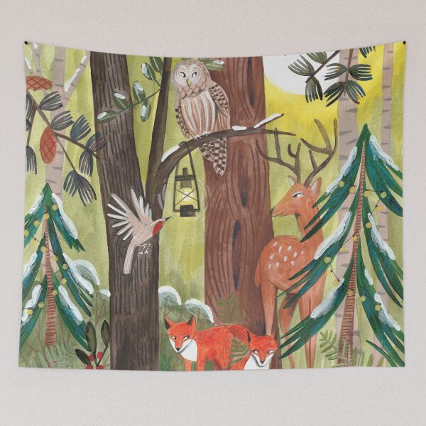 Item preview, Christmas snow enchanted forest animals designed and sold by Caroline Bonne Müller.