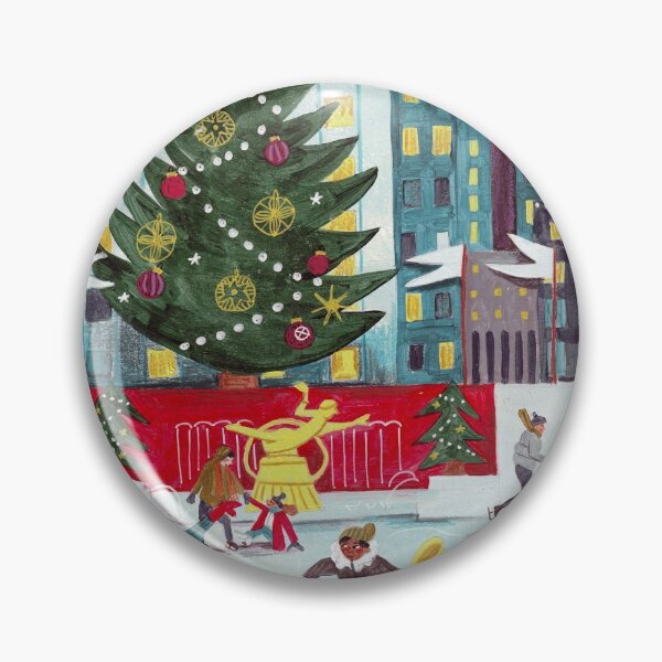 Item preview, New York city lights Rockefeller center skating designed and sold by Caroline Bonne Müller.