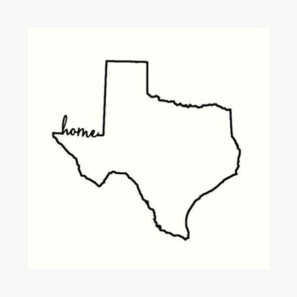 Texas Home Gliederung Kunstdruck