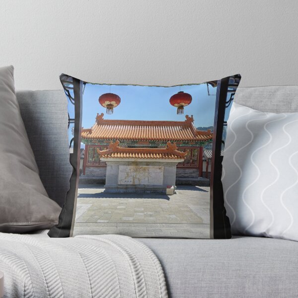 Chinese Architecture Throw Pillow