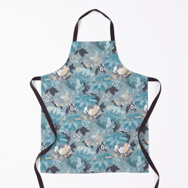 Item preview, Romantic Blue Asters, Dahlias, Peonies, Hydrangeas Pattern designed and sold by Jaydee001.