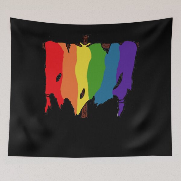 Item preview, Tattered Gay Pride Flag Classic designed and sold by DignaTineo.