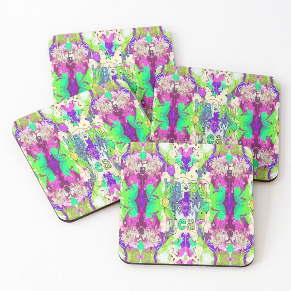 Item preview,  Psychedelic Abstract Happy New Year design, 2,Howdy New Year,New Years Celebration, New Years Eve Countdown designed and sold by Adri Barnard.
