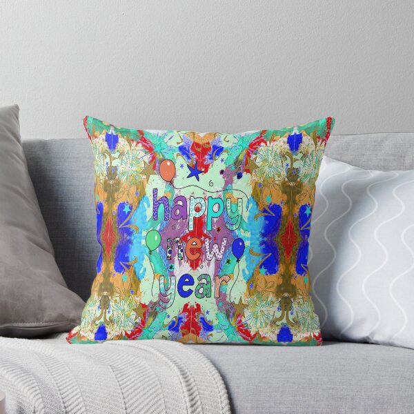 Item preview, Psychedelic Abstract Happy New Year design, 3,Howdy New Year,New Years Celebration, New Years Eve Countdown designed and sold by Adri Barnard.
