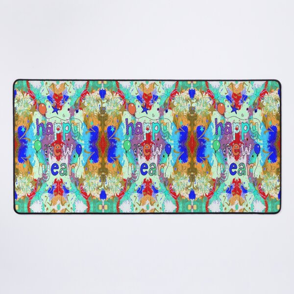 Item preview, Psychedelic Abstract Happy New Year design, 3,Howdy New Year,New Years Celebration, New Years Eve Countdown designed and sold by Adri Barnard.