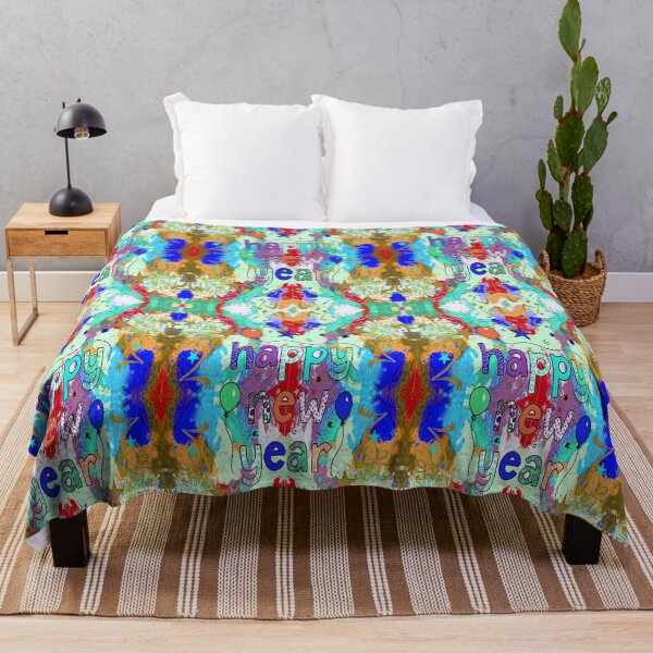 Item preview, Psychedelic Abstract Happy New Year design, 3,Howdy New Year,New Years Celebration, New Years Eve Countdown designed and sold by Adri Barnard.
