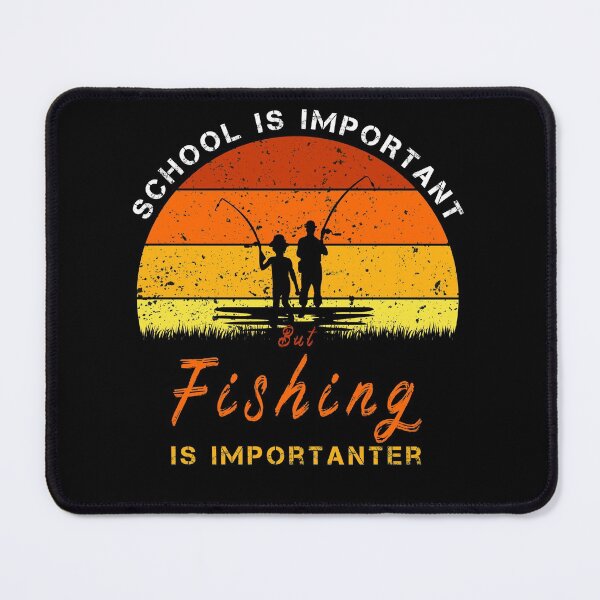Item preview, School Is Important But Fishing Is Importanter, Funny Retro Angler Sports Fisherman school design.  designed and sold by Shozon.