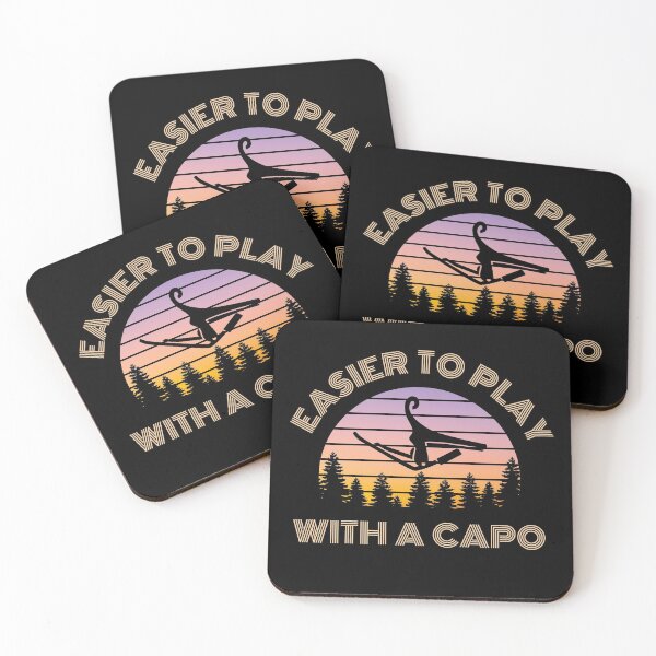 Item preview, Easier to Play with a Capo Vintage Sunset designed and sold by nightsworthy.