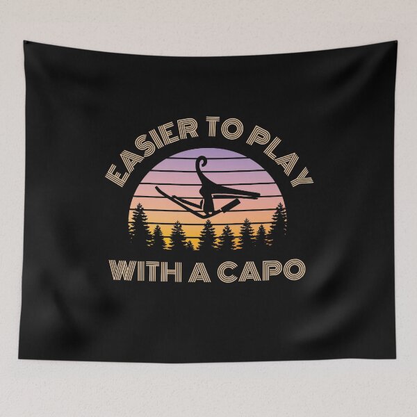 Item preview, Easier to Play with a Capo Vintage Sunset designed and sold by nightsworthy.