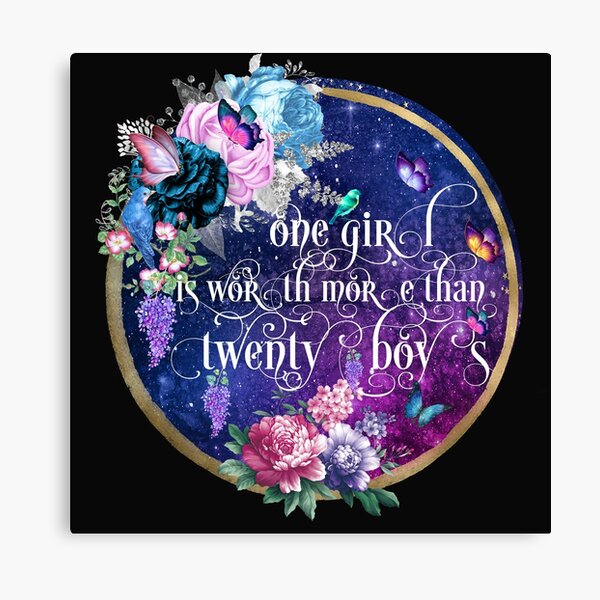 Quote Typography Peter Pan Star Morning Watercolour Inspiration Canvas Print 