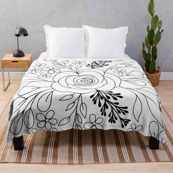 Item preview, Roses floral drawing line art designed and sold by NdesignTrend.