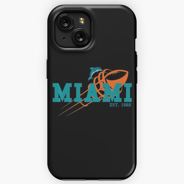 Lids Miami Dolphins iPhone Text Backdrop Design Glitter Case