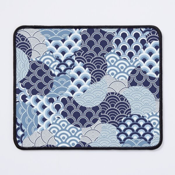 Item preview, Japanese Seigaiha Waves Blue Seamless Patterns Asian Art designed and sold by 108dragons.