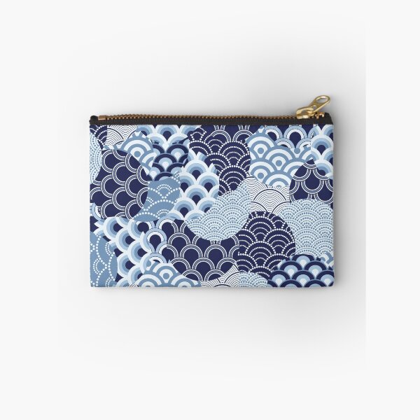 Item preview, Japanese Seigaiha Waves Blue Seamless Patterns Asian Art designed and sold by 108dragons.