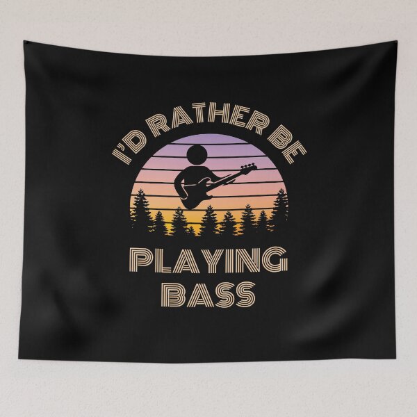 Item preview, I'd Rather Be Playing Bass Bassist Vintage Sunset designed and sold by nightsworthy.