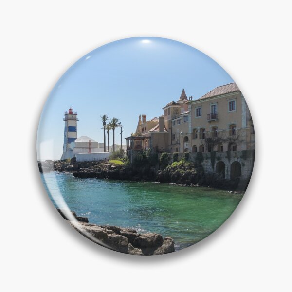 Item preview, Emerald Inlet - Santa Maria House and Santa Marta Lighthouse Cascais Portugal designed and sold by Georgia Mizuleva.