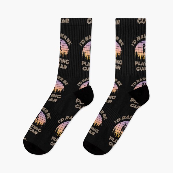 Item preview, I'd Rather Be Playing Guitar Guitarist Vintage Sunset designed and sold by nightsworthy.