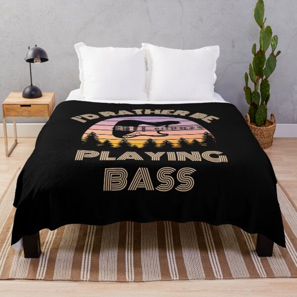 Item preview, I'd Rather Be Playing Bass J-Style Bass Guitar Vintage Sunset designed and sold by nightsworthy.