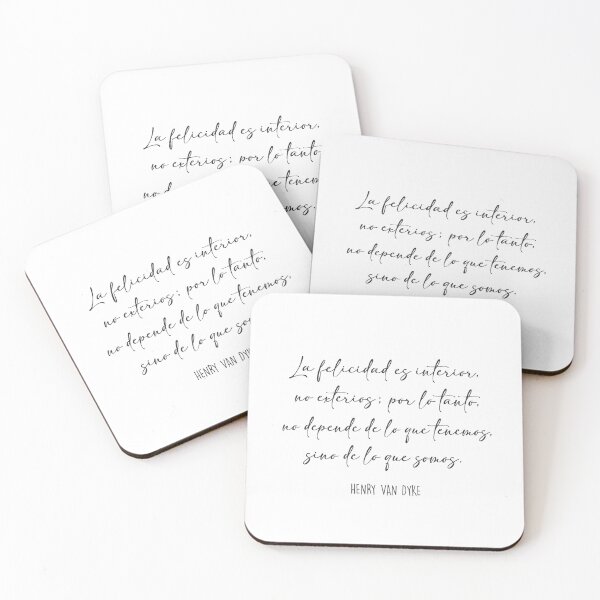 Item preview, La Felicidad es interior, no exterior; por lo tanto, no depende de lo que tenemos, sino dee lo que somos. Henry Van Dyke designed and sold by Aryam Quotes.