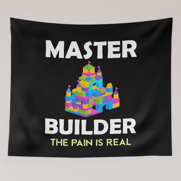 Item preview, Cute Master Builder Pain Is Real Funny Kids Blocks Builder Bricklayer Engineer  designed and sold by Wadia Hamda.