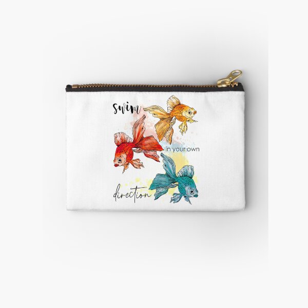 Item preview, Goldfish Sublimation with Positive Quote-swim in your own direction designed and sold by Hartics.