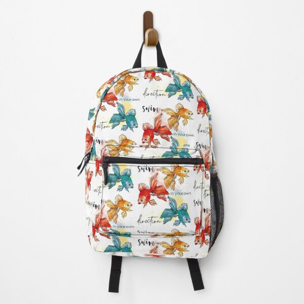 Item preview, Goldfish Sublimation with Positive Quote-swim in your own direction designed and sold by Hartics.