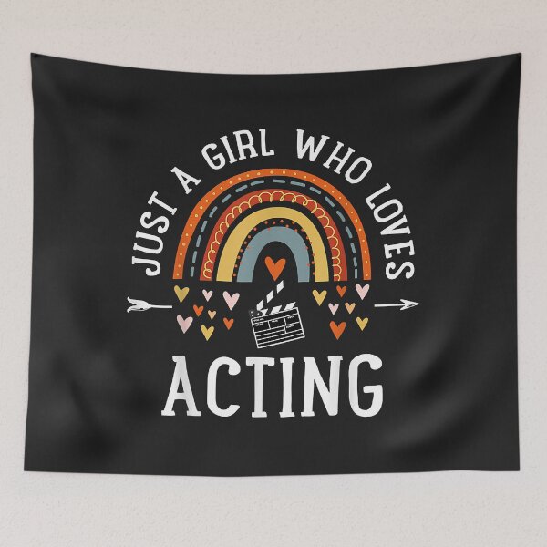 Item preview, Just A Girl Who Loves Acting Rainbow Gifts For Theater Lover designed and sold by DahlilaJo.