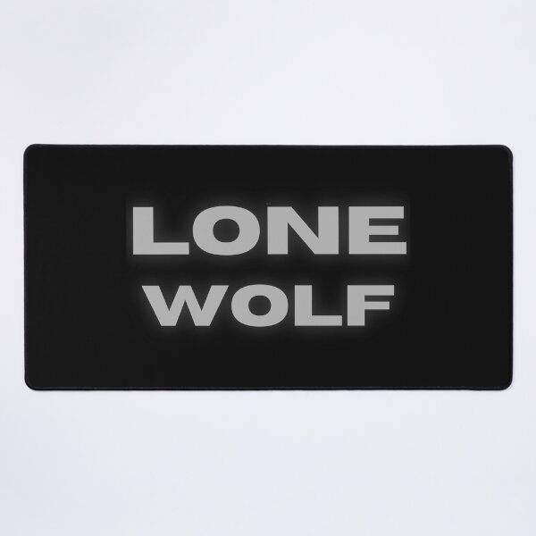 Item preview, Lone Wolf - Grey Halo Text On Black Background designed and sold by cgroenewald.