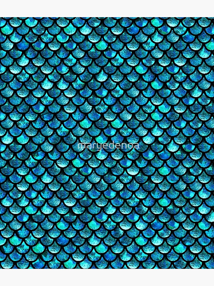 Disover Mermaid Scales - Turquoise Blue Backpack