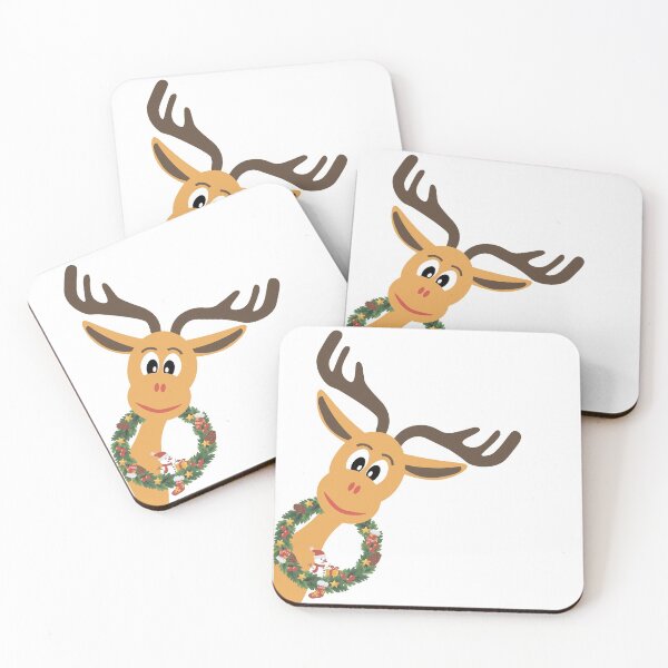 Item preview, Deer with a Christmas wreath, designed and sold by kamorim.