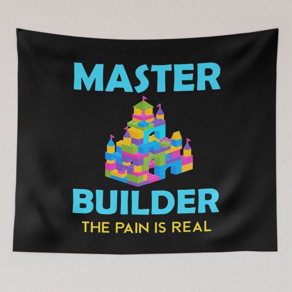 Item preview, Cute Master Builder Pain Is Real Funny Kids Blocks Builder Bricklayer Engineer designed and sold by Wadia Hamda.
