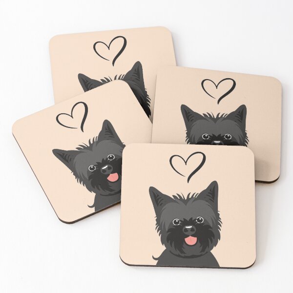 Item preview, LOVE Black Cairn Terrier Dog designed and sold by Lulupainting.