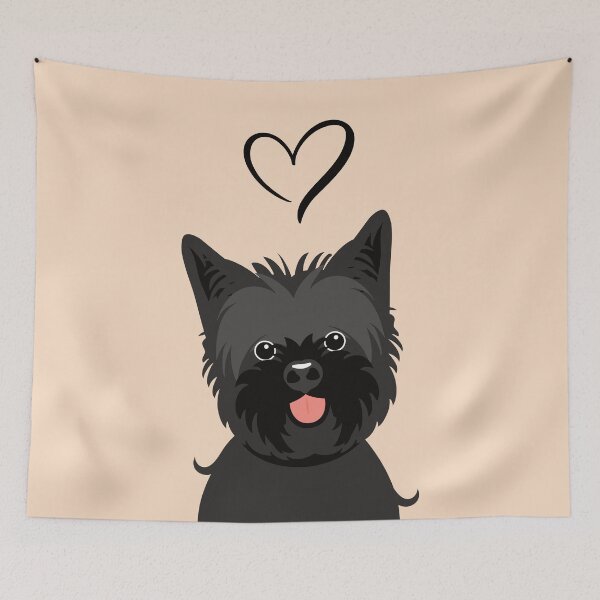 Item preview, LOVE Black Cairn Terrier Dog designed and sold by Lulupainting.