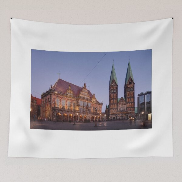 Item preview, Bremen Town Hall and Cathedral, dusk, Bremen, Germany designed and sold by Torsten  Krüger.