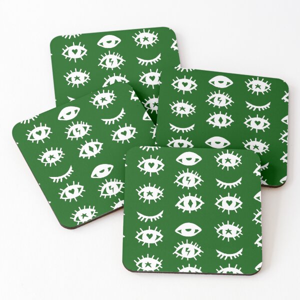 Item preview, Green and white Eye print designed and sold by DemonicGloom.